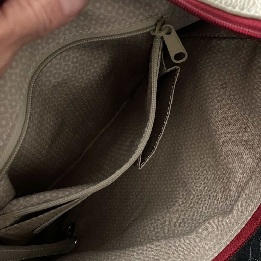 Brighton Red, Cream, and Blue Shoulder Bag - Picture 4 of 4